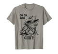 Cowboy Frog Go Now Git Funny T-Shirt - Casual Everyday Wear for Adults - T-Shirt, Sweatshirt, Hoodie