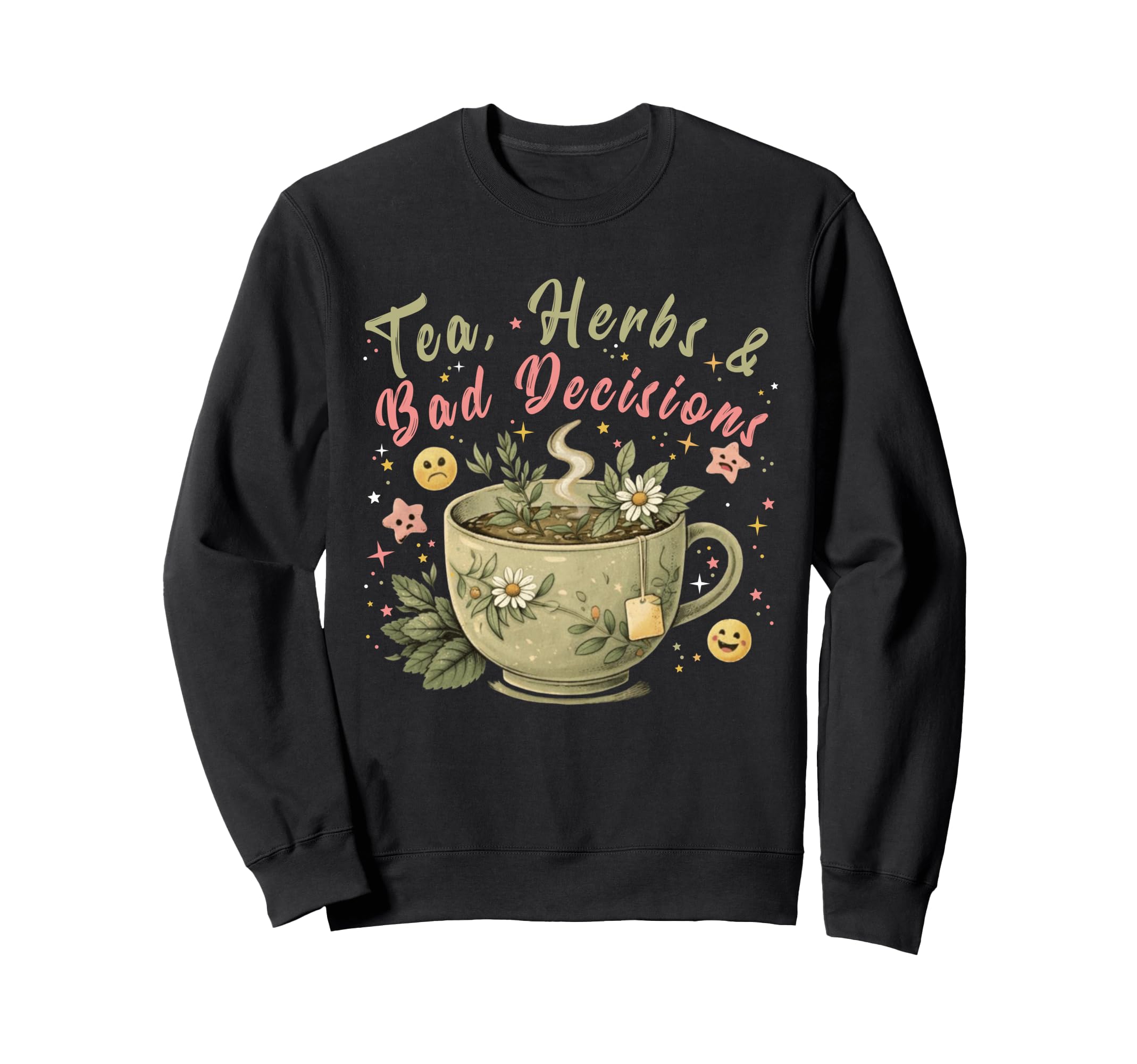 Funny Wellness Vibes Aesthetic Tea Sweatshirt - Fun Novelty Design Unisex - T-Shirt, Sweatshirt, Hoodie
