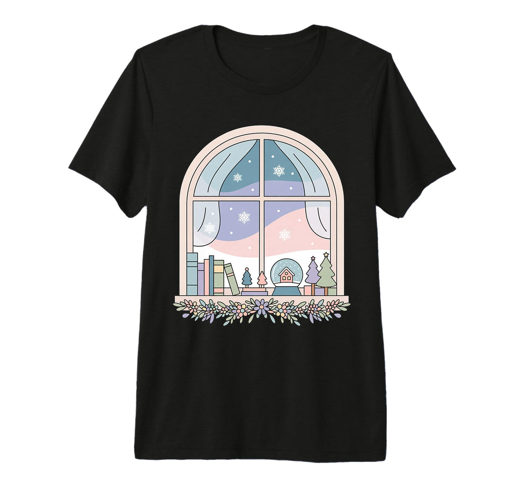 Cozy Winter Book Lover Art Tri Blend T-Shirt - Unique Graphic Men Women - T-Shirt, Sweatshirt, Hoodie