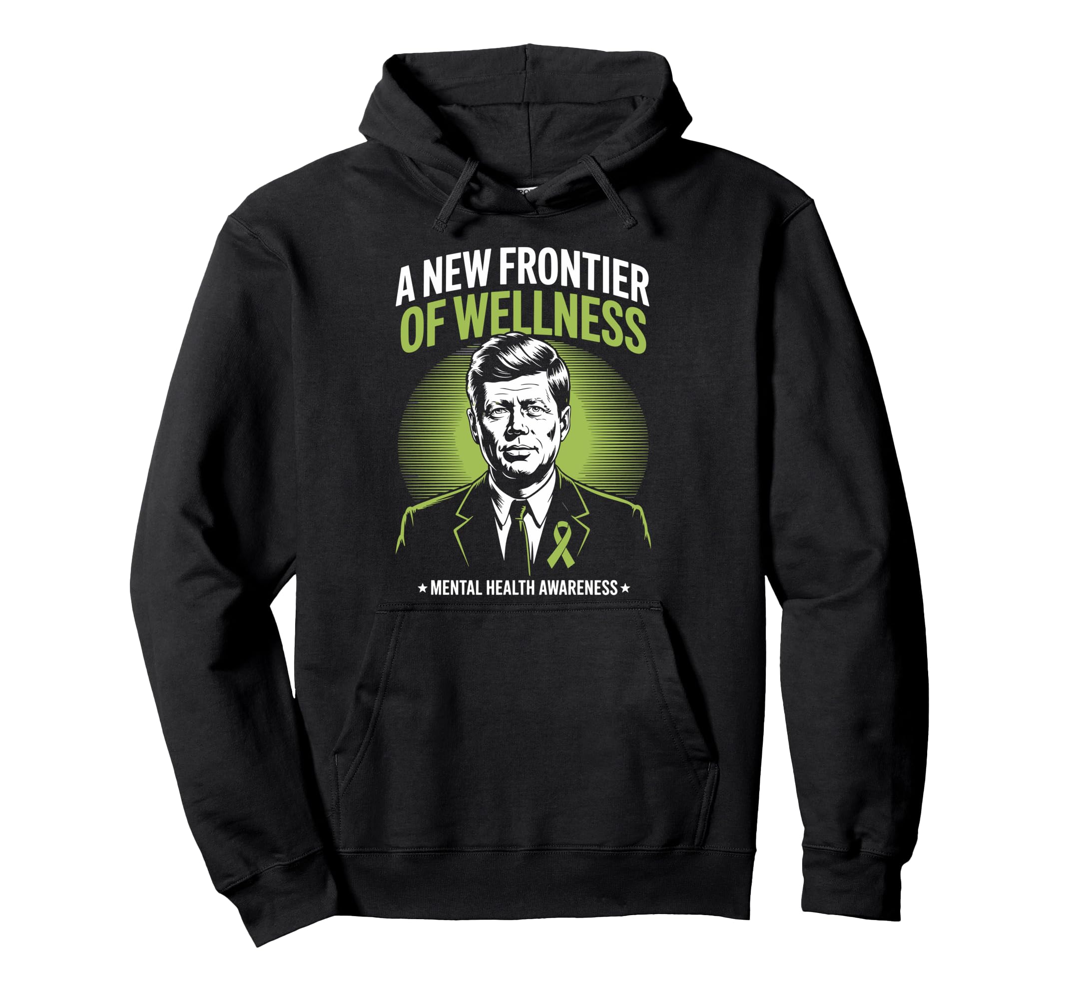 New Frontier Wellness Green Mental Health Hoodie - Novelty Apparel Unisex - T-Shirt, Sweatshirt, Hoodie
