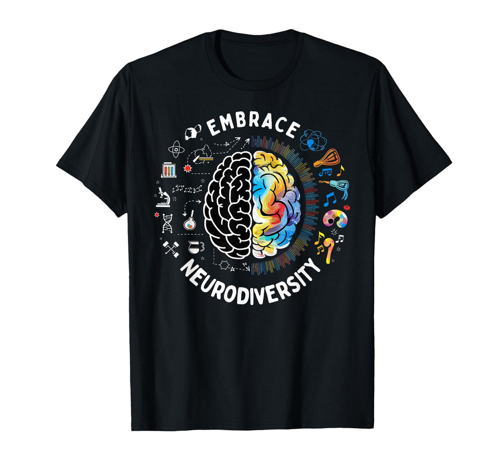 Embrace Neurodiversity Autism Awareness T-Shirt - Graphic Print Men Women - T-Shirt, Sweatshirt, Hoodie