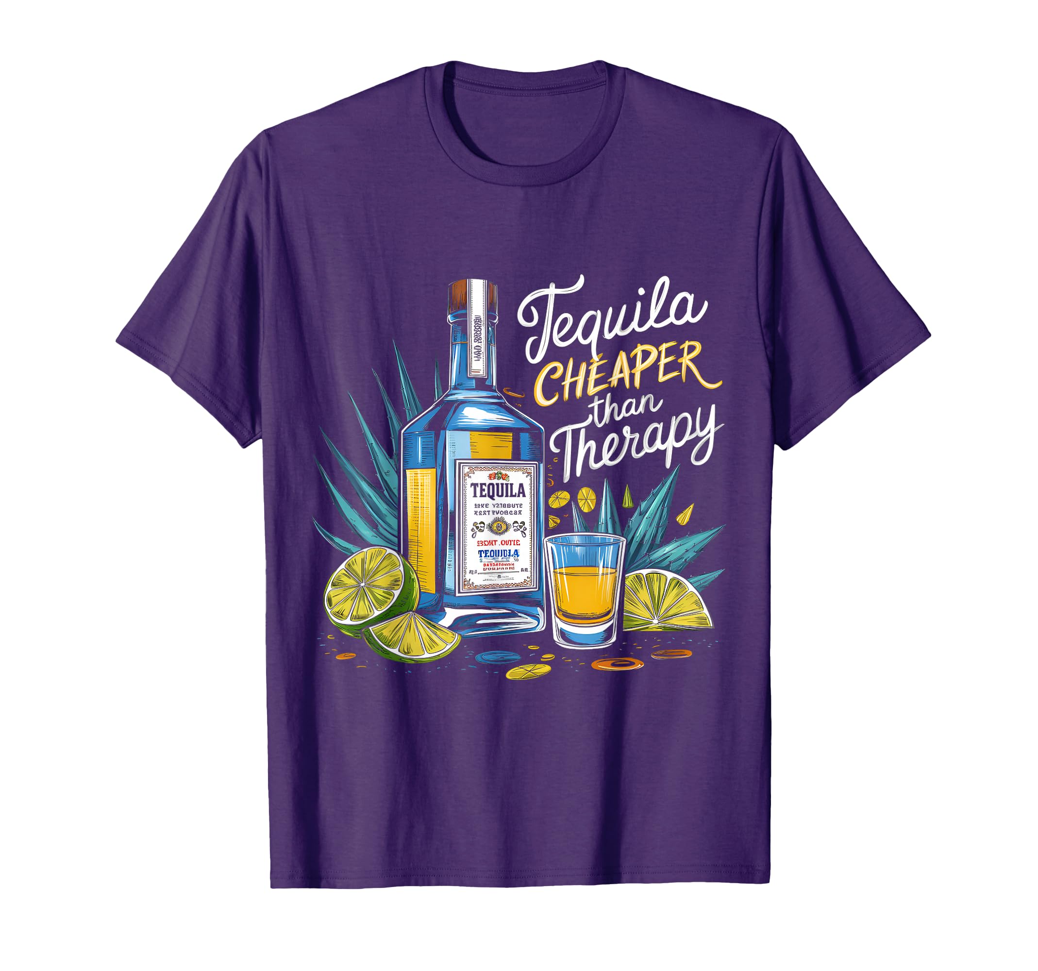 Tequila Drinking Tequila Cheaper T-Shirt - Custom Art Print for Adults - T-Shirt, Sweatshirt, Hoodie