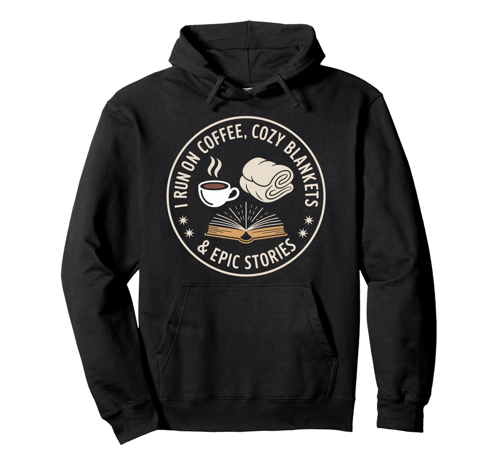 Funny Bookworm And Coffee Reading Hoodie - Minimalist Print for Adults - T-Shirt, Sweatshirt, Hoodie