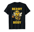 Beary Busy Bee Pun Coffee Bookworm T-Shirt - Aesthetic Graphic Men Women - T-Shirt, Sweatshirt, Hoodie