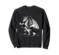 Dragon Reading Book Bookworm Sweatshirt - Casual Everyday Wear Unisex - T-Shirt, Sweatshirt, Hoodie