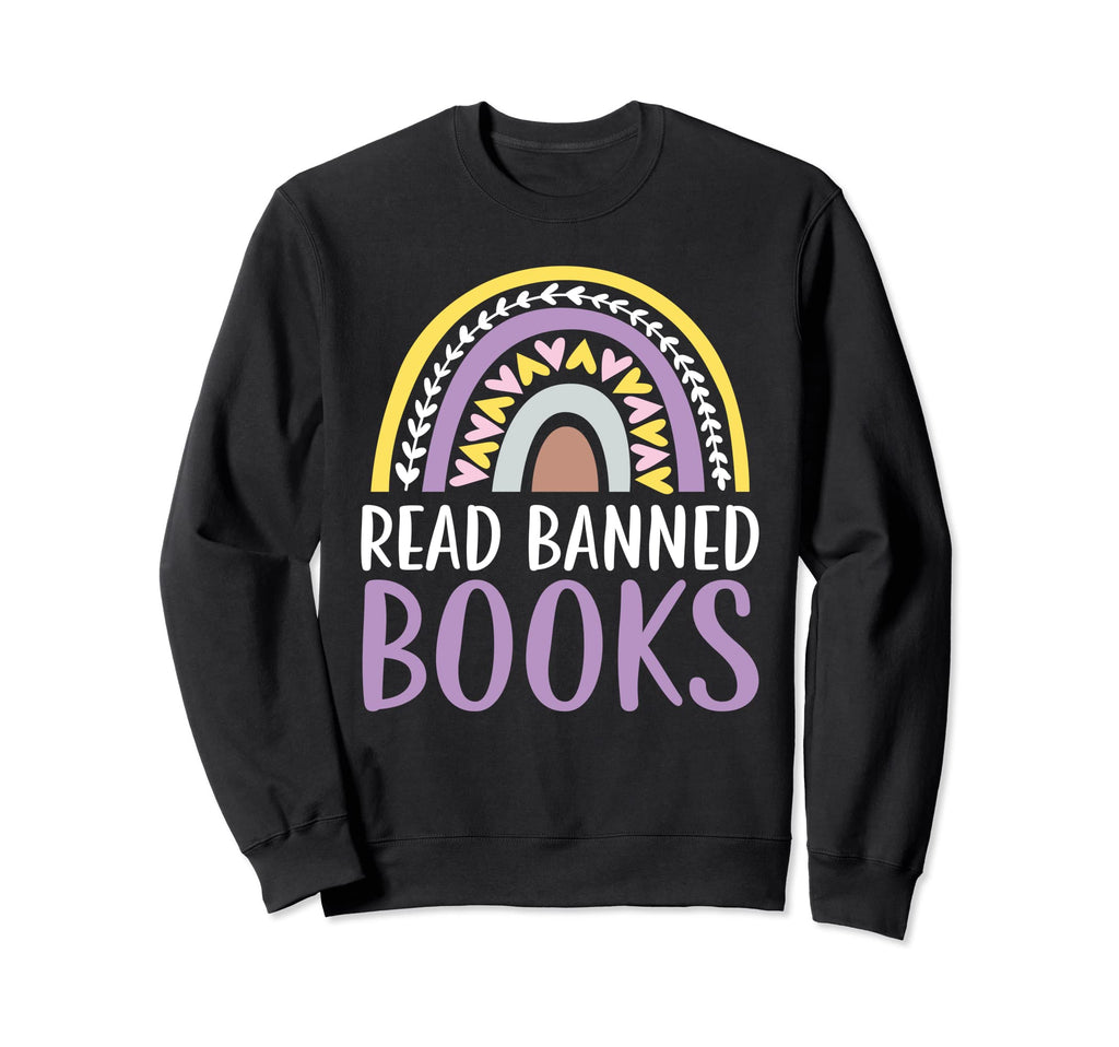 Read Banned Books Bookworm Book Sweatshirt - Aesthetic Graphic for Adults - T-Shirt, Sweatshirt, Hoodie