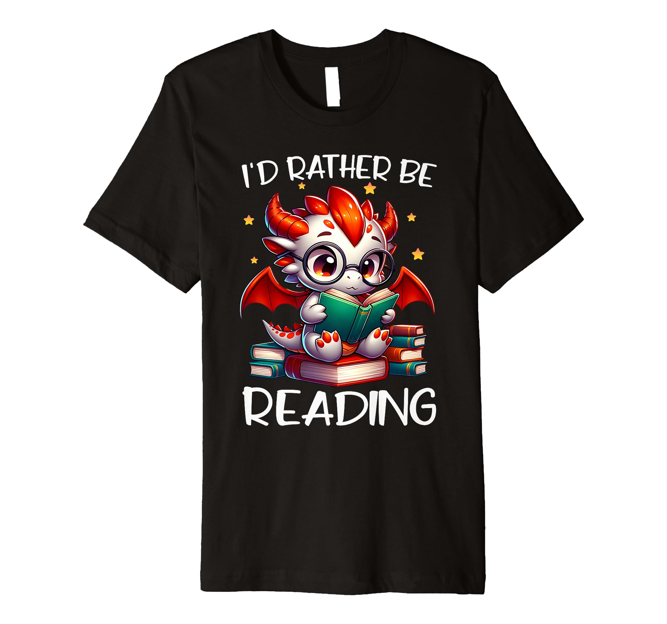 Id Rather Be Reading Book Dragon Bookworm T-Shirt - Streetwear Style Unisex - T-Shirt, Sweatshirt, Hoodie
