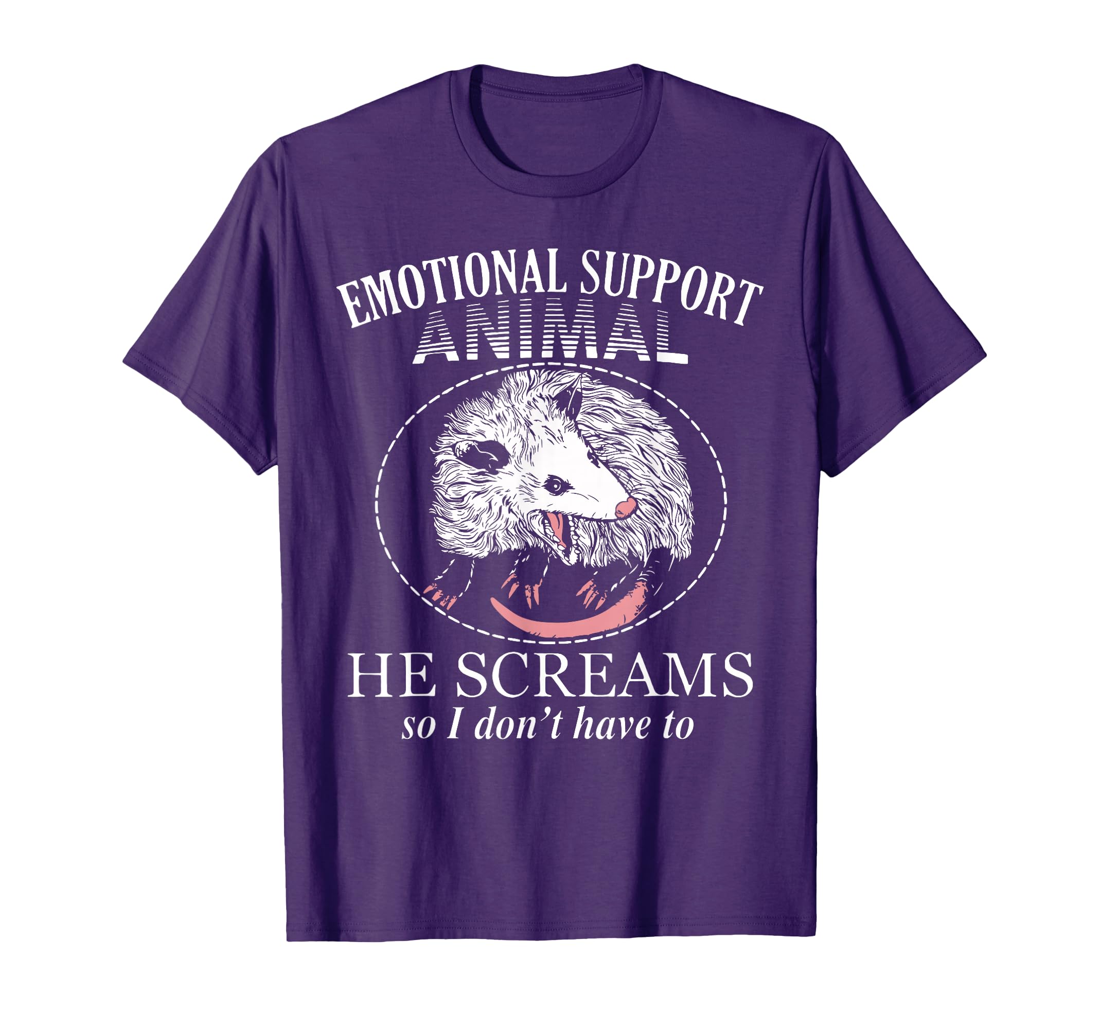 Emotional Support Animal Possum T-Shirt - Minimalist Print for Adults - T-Shirt, Sweatshirt, Hoodie