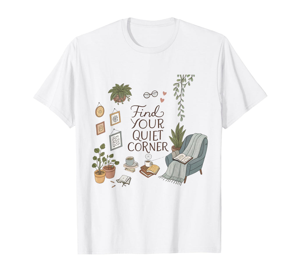 Tranquil Reading Nook Dreams Cozy Mindful T-Shirt - Novelty Apparel Unisex - T-Shirt, Sweatshirt, Hoodie