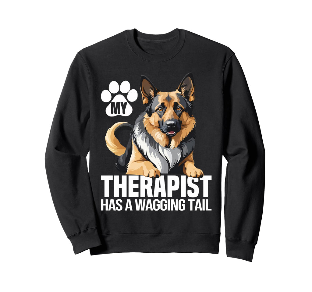 Funny Therapy Service Dog German Sweatshirt - Casual Everyday Wear Unisex - T-Shirt, Sweatshirt, Hoodie
