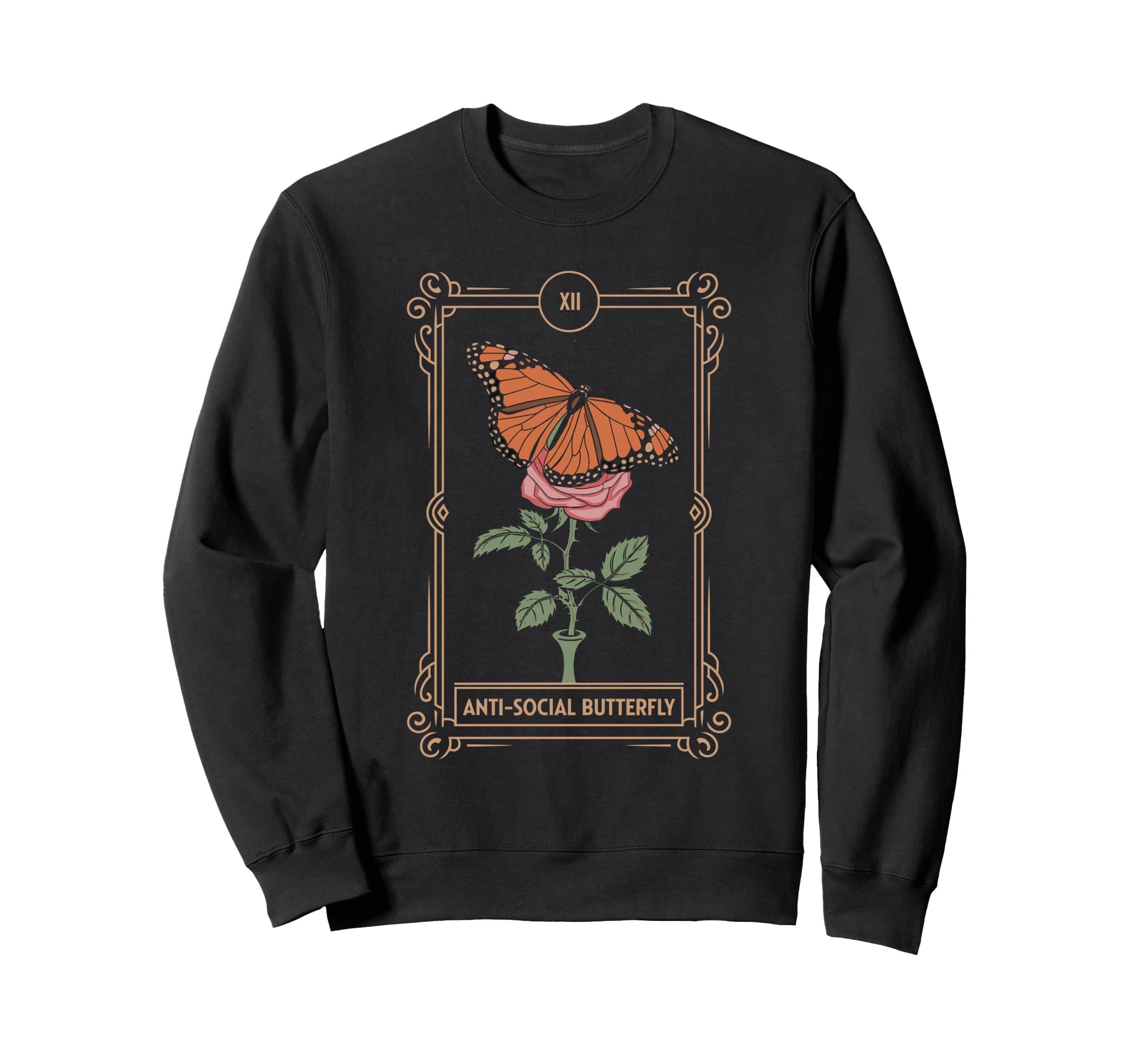 Anti Social Butterfly Tarot Sweatshirt - Novelty Apparel for Adults - T-Shirt, Sweatshirt, Hoodie