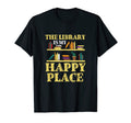 Book Lovers Library Is My Happy Place T-Shirt - Unique Graphic for Adults - T-Shirt, Sweatshirt, Hoodie