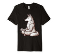 Meditation Wolf Yoga Pose Relaxing T-Shirt - Novelty Apparel Men Women - T-Shirt, Sweatshirt, Hoodie
