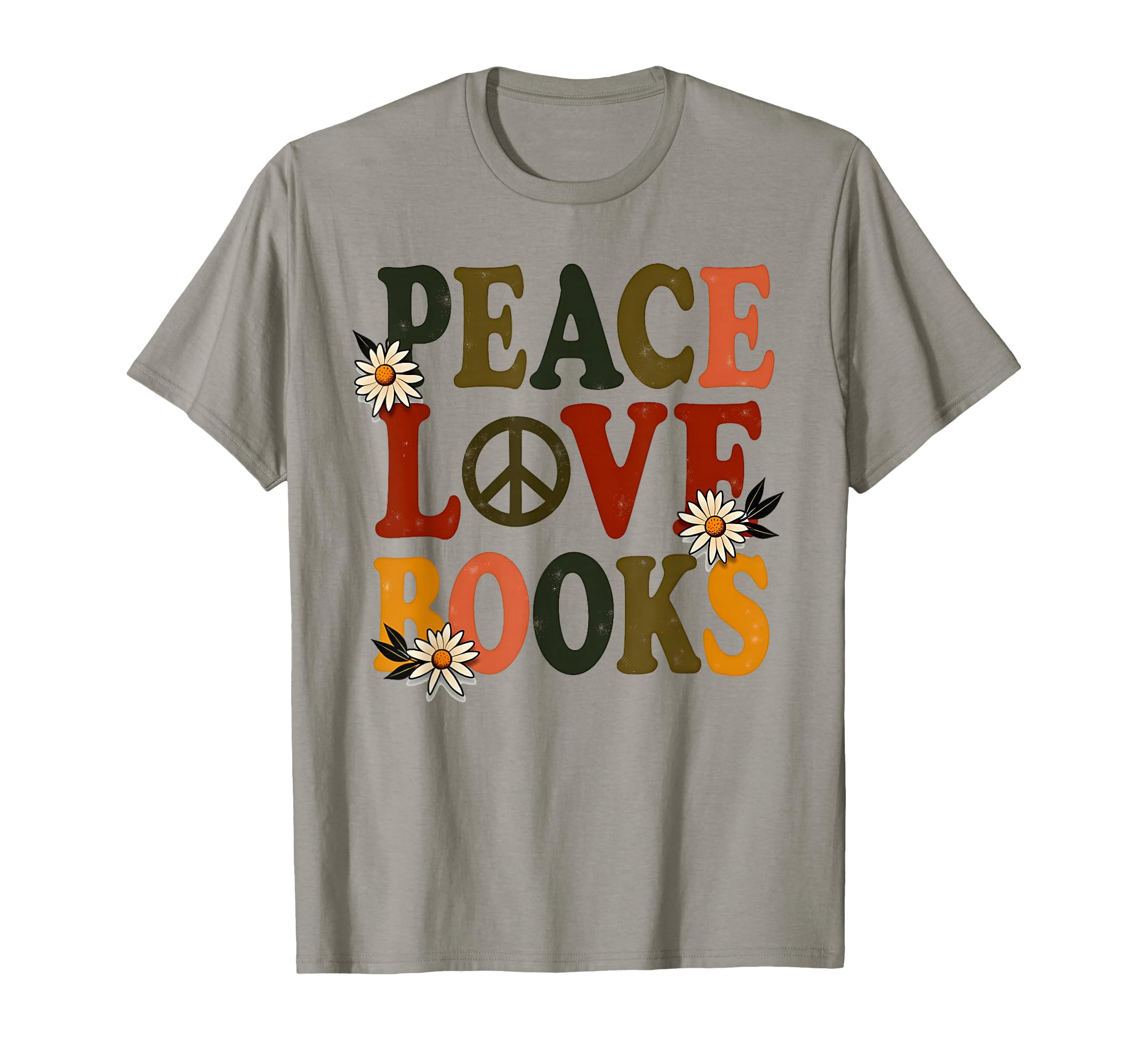 Peace Love Books Librarian Teacher T-Shirt - Fun Novelty Design for Adults - T-Shirt, Sweatshirt, Hoodie