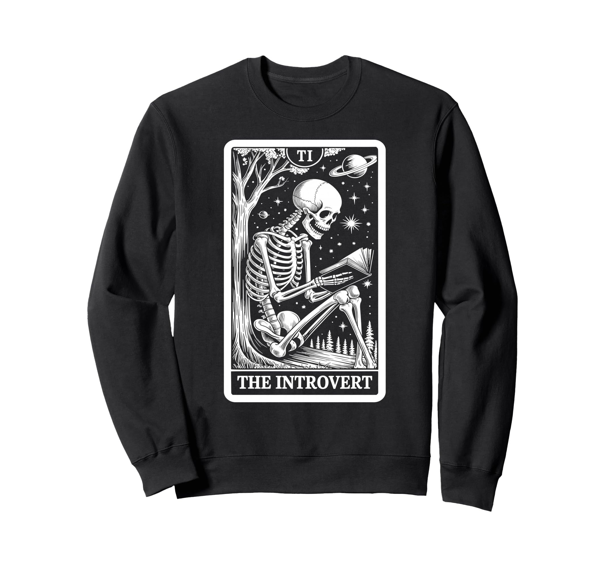 Introvert Tarot Indoorsy Antisocial Sweatshirt - Unique Graphic Unisex - T-Shirt, Sweatshirt, Hoodie