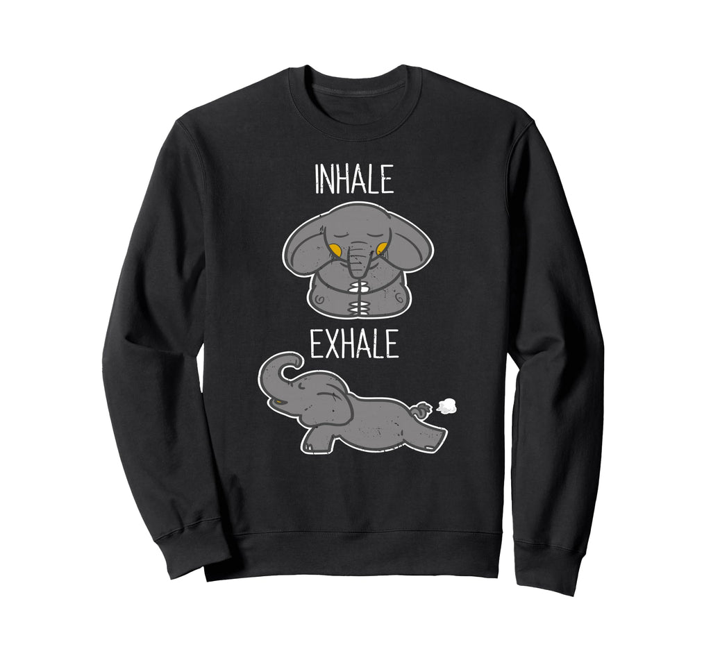 Funny Elephant Meditation Mindful Sweatshirt - Custom Art Print Men Women - T-Shirt, Sweatshirt, Hoodie