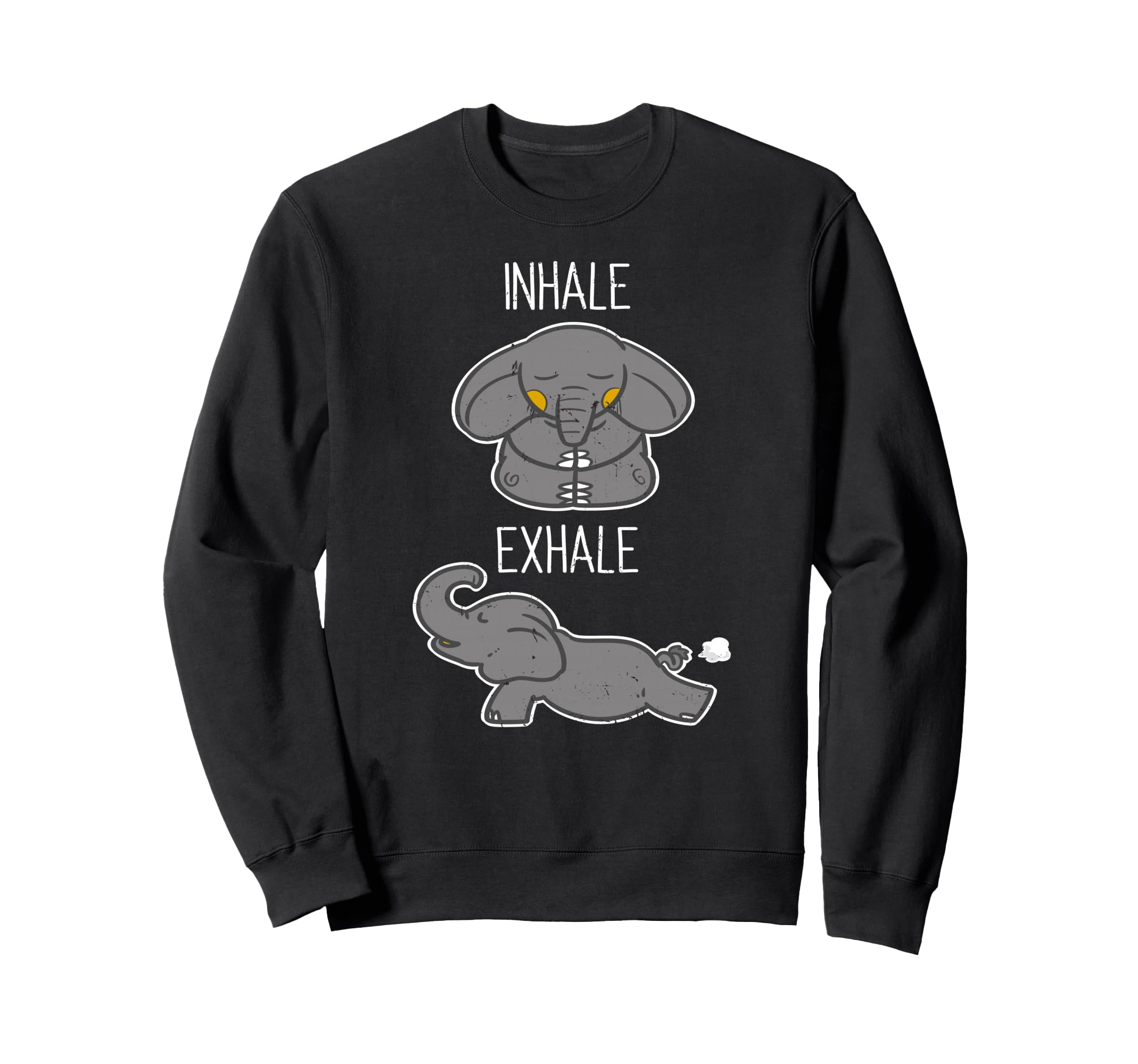 Funny Elephant Meditation Mindful Sweatshirt - Custom Art Print Men Women - T-Shirt, Sweatshirt, Hoodie