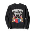 Abibliophobia Funny Cat Reading Sweatshirt - Novelty Apparel for Adults - T-Shirt, Sweatshirt, Hoodie