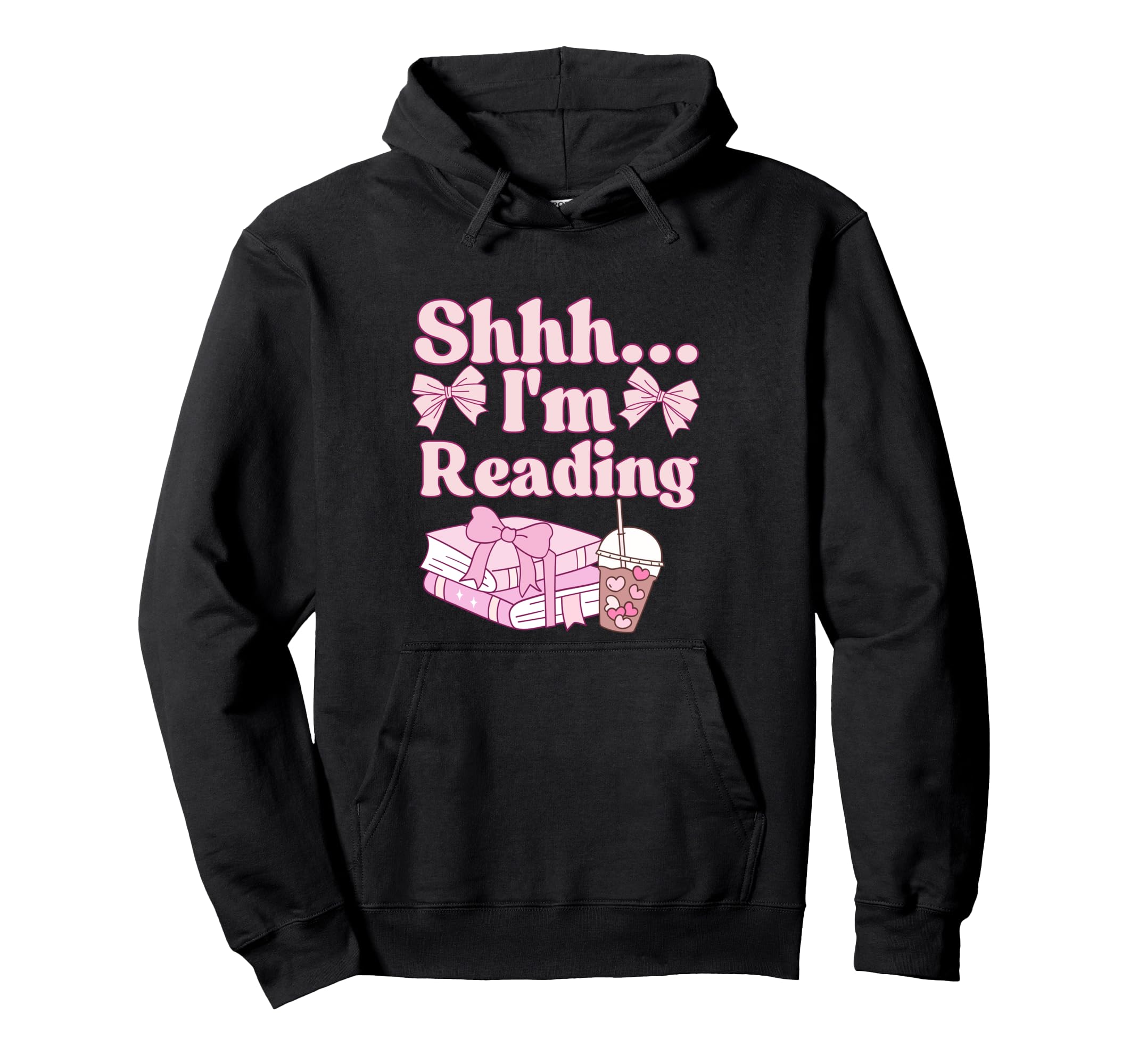 Book Lover Shh Im Reading Hoodie - Minimalist Print Unisex - T-Shirt, Sweatshirt, Hoodie