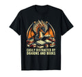 Easily Distracted Dragons Books Funny T-Shirt - Trendy Graphic Men Women - T-Shirt, Sweatshirt, Hoodie