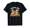 Choose Joy Dogs Puppy Three Dogs Car Joyful T-Shirt - Graphic Print Unisex - T-Shirt, Sweatshirt, Hoodie