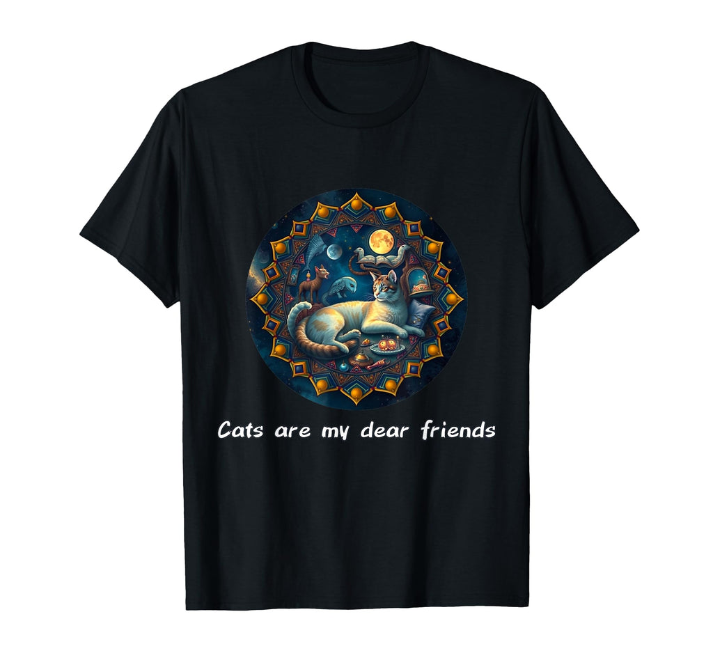 Cats Are My Best Friends Sacred Animals T-Shirt - Novelty Apparel Unisex - T-Shirt, Sweatshirt, Hoodie
