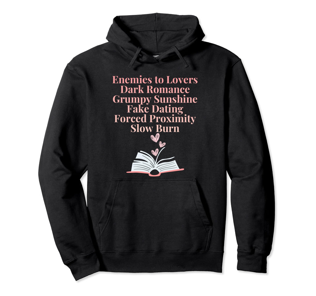 Bibliophile Romance Book Genre Hoodie - Trendy Graphic for Adults - T-Shirt, Sweatshirt, Hoodie