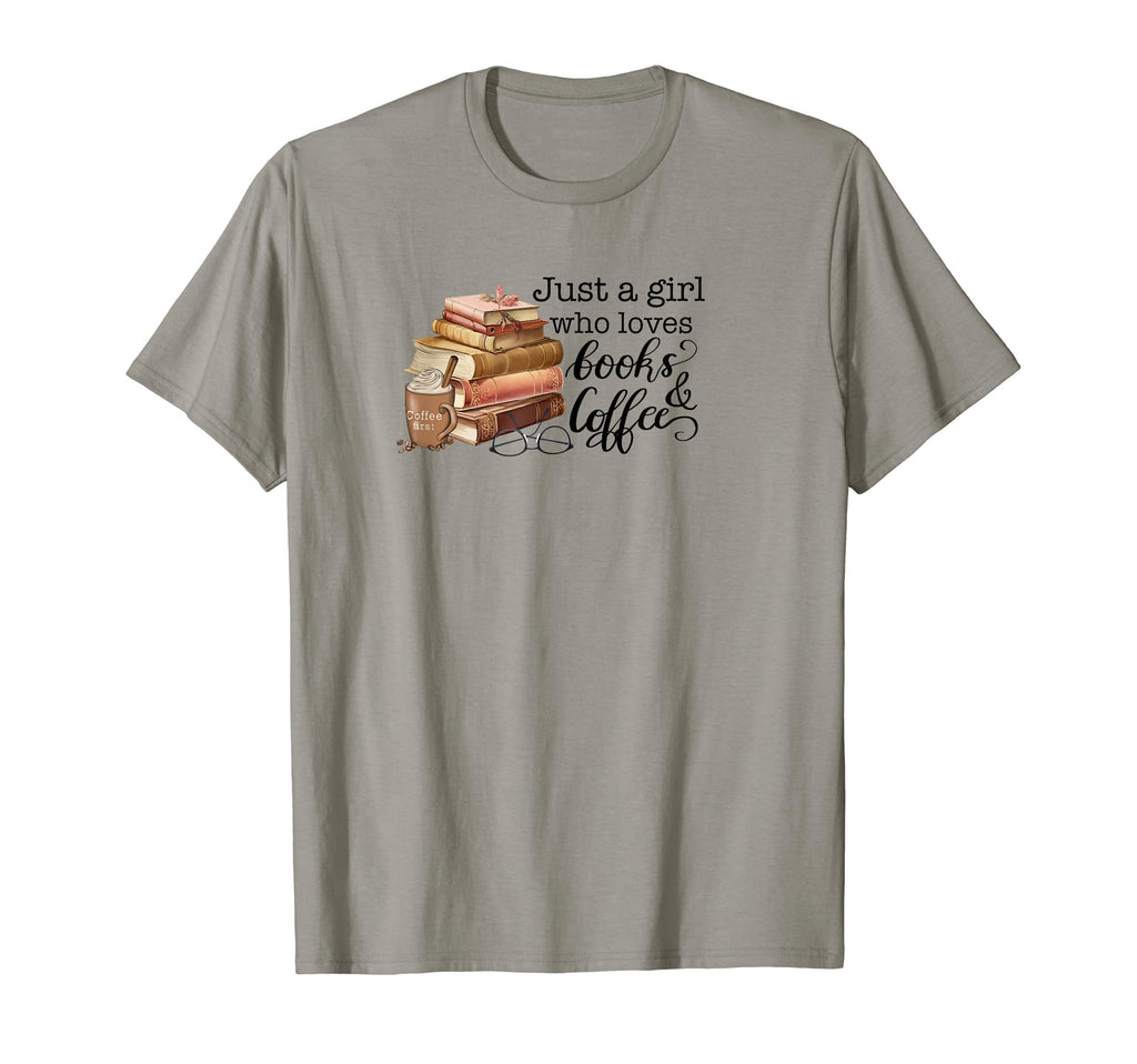 Just Who Loves Books And Coffee T-Shirt - Trendy Graphic for Adults - T-Shirt, Sweatshirt, Hoodie