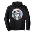 Panda Book And Bear Cub Bookworm Librarian Hoodie - Trendy Graphic Unisex - T-Shirt, Sweatshirt, Hoodie