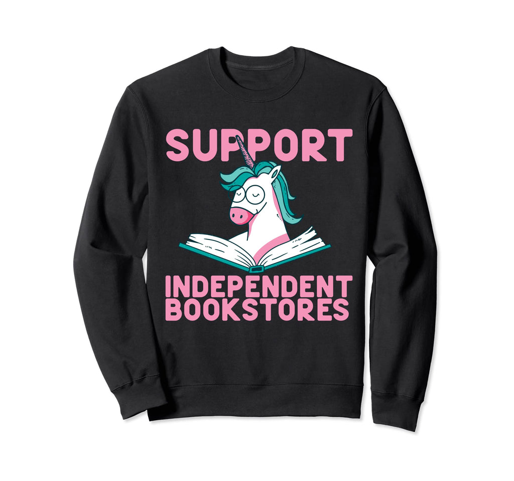 Support Independent Bookstores Book Sweatshirt - Minimalist Print Unisex - T-Shirt, Sweatshirt, Hoodie