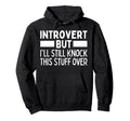 Introvert But Ill Knock All This Stuff Hoodie - Streetwear Style Men Women - T-Shirt, Sweatshirt, Hoodie