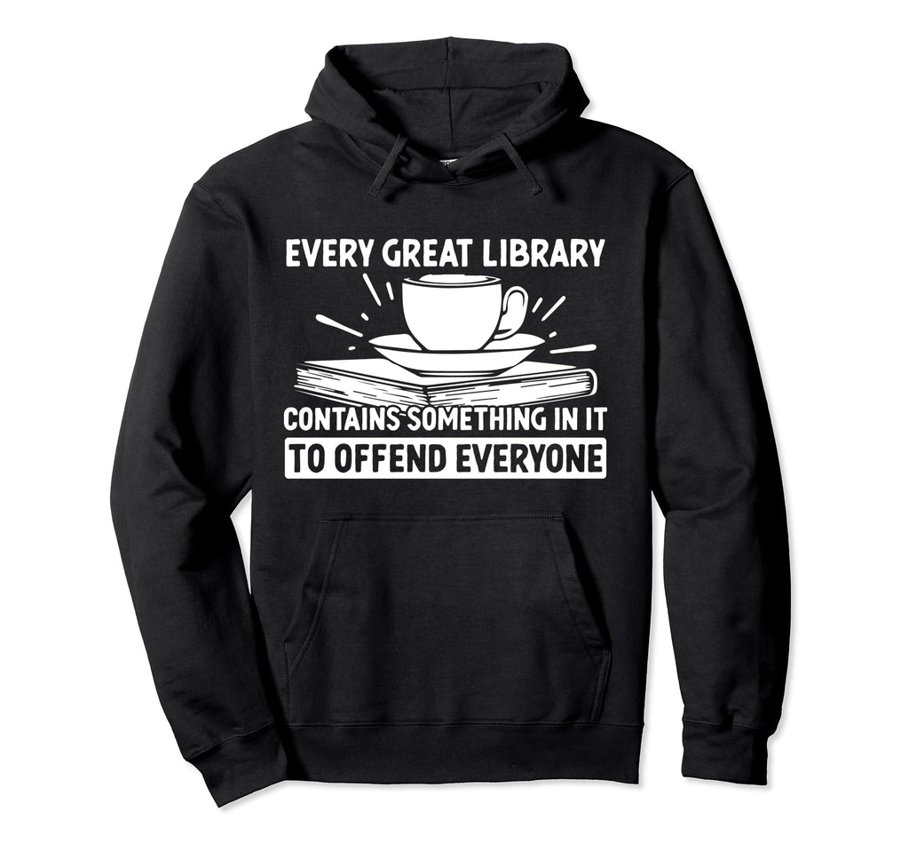 Every Day Should Be Library Day Read Book Hoodie - Minimalist Print Unisex - T-Shirt, Sweatshirt, Hoodie