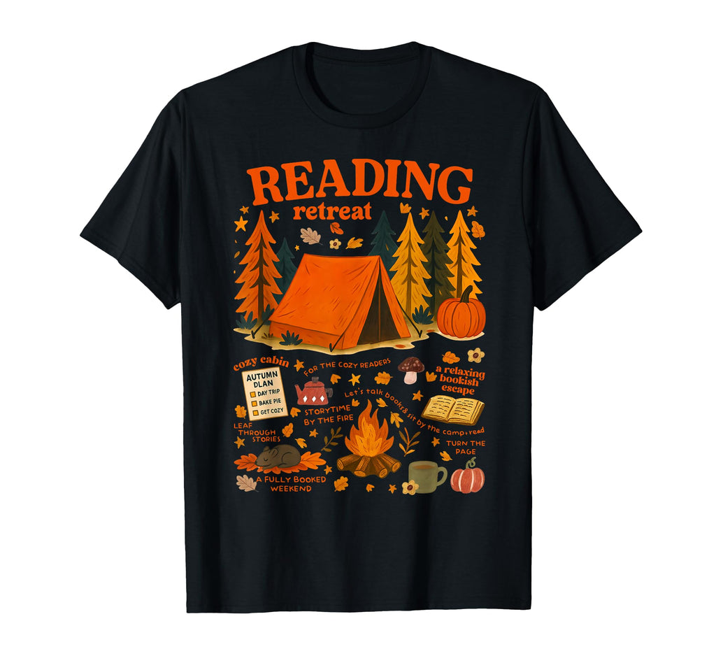 Book Lover Reading Retreat Camping T-Shirt - Streetwear Style for Adults - T-Shirt, Sweatshirt, Hoodie