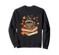 Books Coffee Fall Leaves And Sweatshirt - Novelty Apparel for Adults - T-Shirt, Sweatshirt, Hoodie