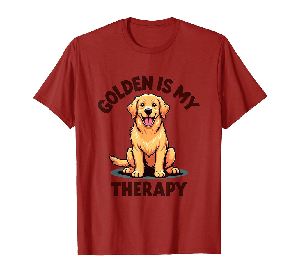 Golden Is My Therapy Dog Lover T-Shirt - Casual Everyday Wear for Adults - T-Shirt, Sweatshirt, Hoodie