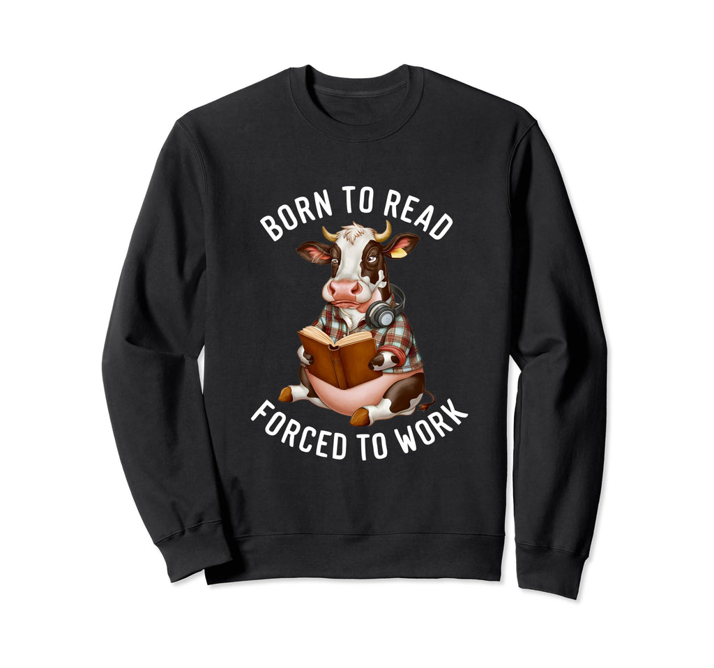 Funny Cow Wearing Headphones Sweatshirt - Novelty Apparel Men Women - T-Shirt, Sweatshirt, Hoodie