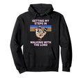 Getting My Steps Walking Lord Raccoon Hoodie - Custom Art Print Unisex - T-Shirt, Sweatshirt, Hoodie