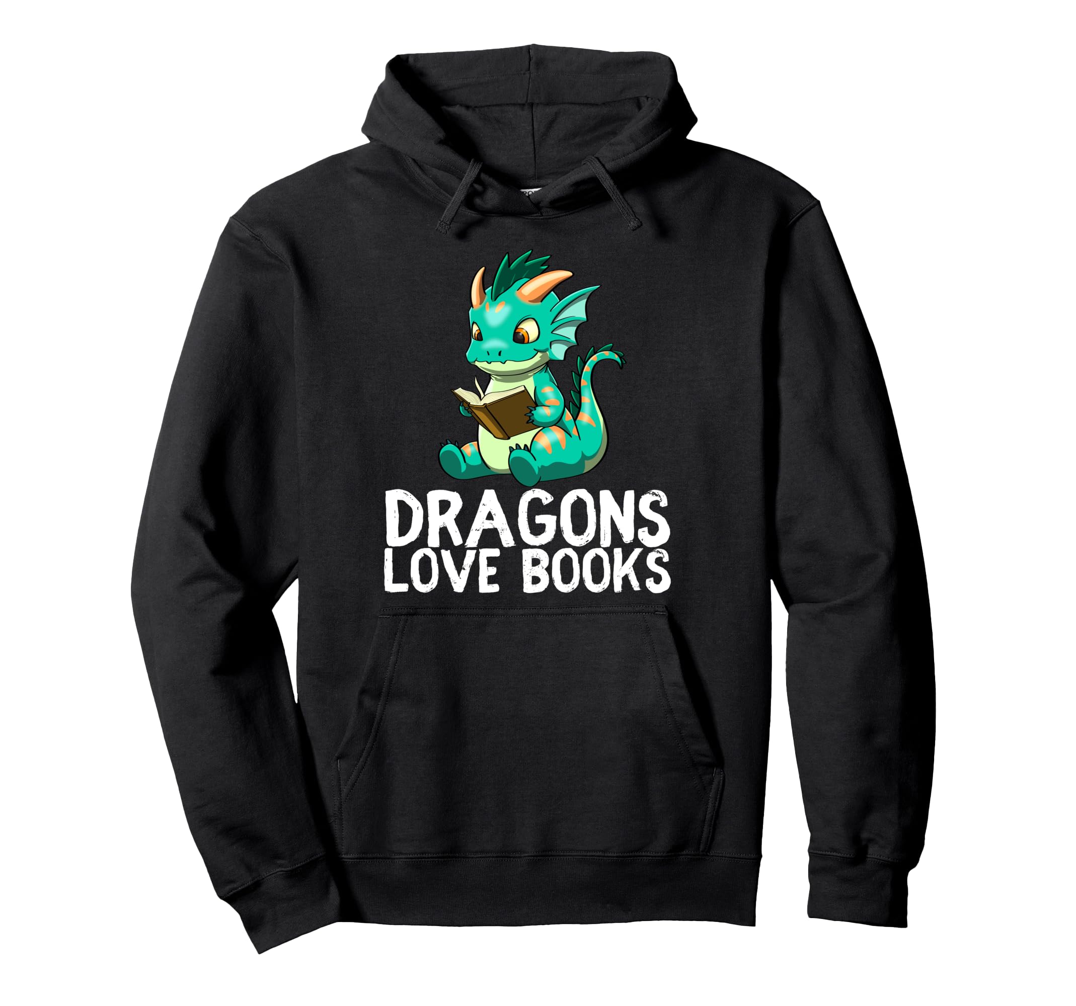 Dragon Reading Book Worm Nerd School Read Hoodie - Graphic Print Unisex - T-Shirt, Sweatshirt, Hoodie