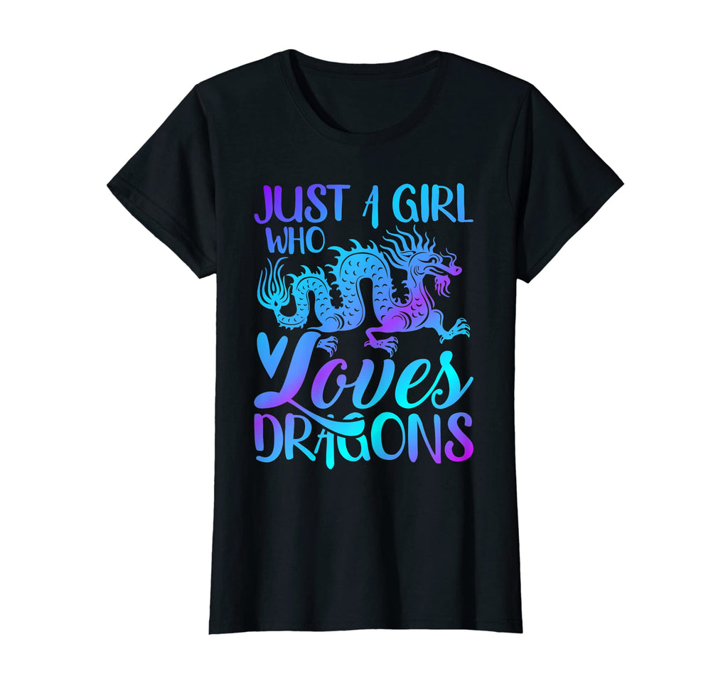 Just Who Loves Dragons Reading Books T-Shirt - Casual Everyday Wear Unisex - T-Shirt, Sweatshirt, Hoodie
