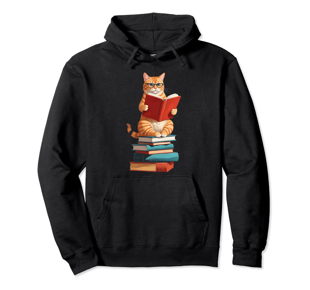 Book Cat Nine Lives Adventure Hoodie - Custom Art Print Unisex - T-Shirt, Sweatshirt, Hoodie