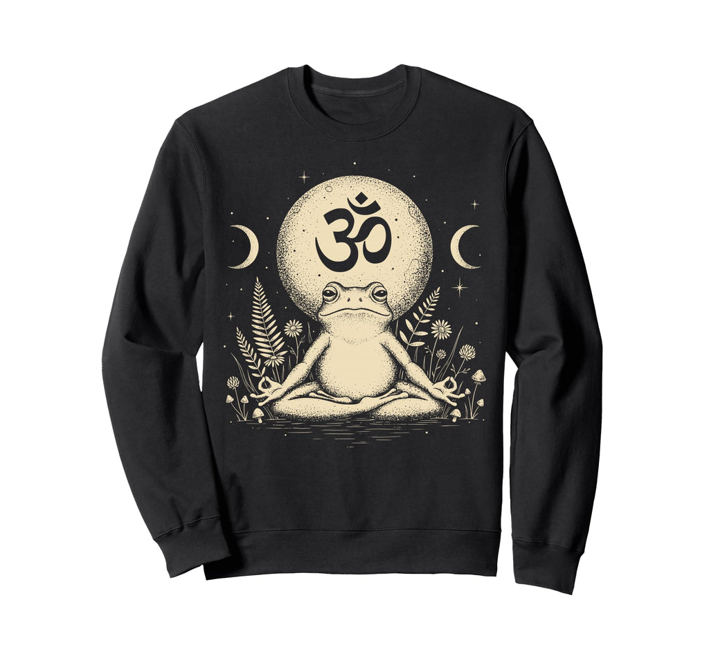 Meditating Frog Om Symbol Sweatshirt - Streetwear Style for Adults - T-Shirt, Sweatshirt, Hoodie