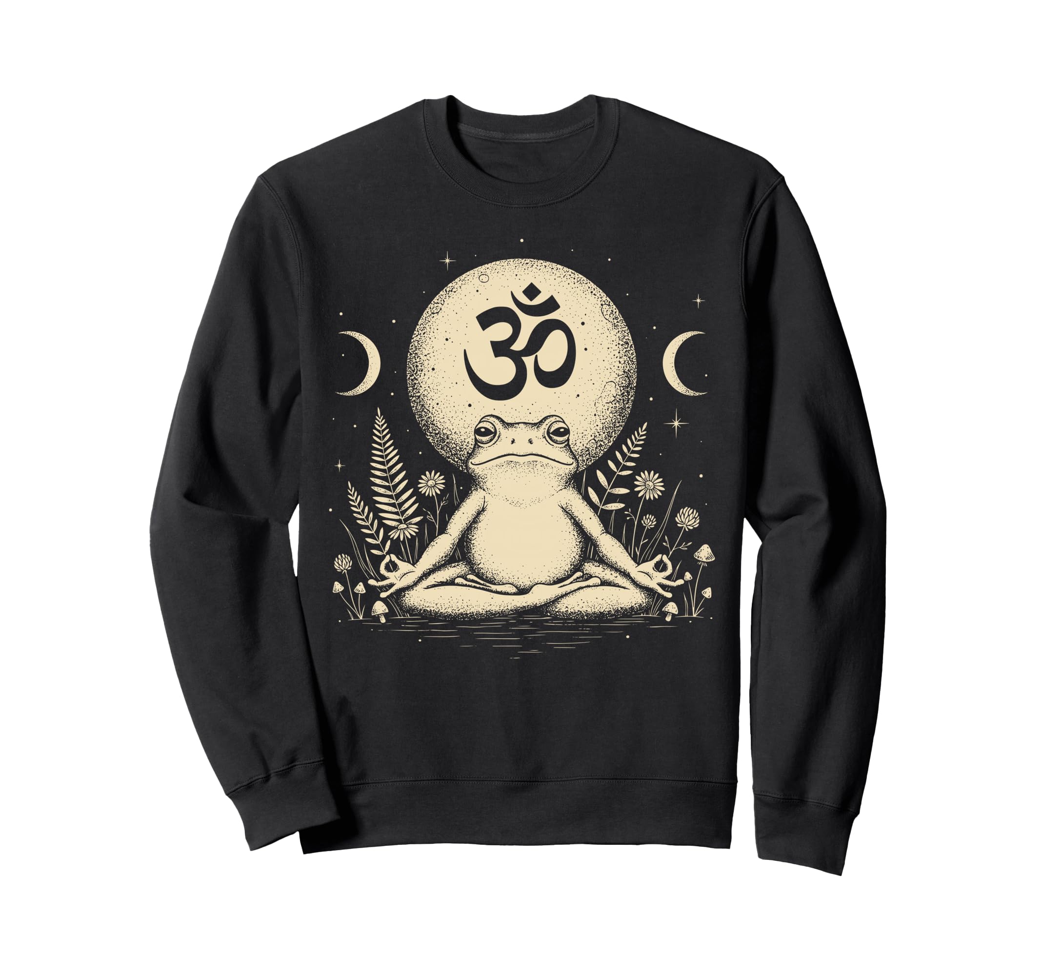 Meditating Frog Om Symbol Sweatshirt - Streetwear Style for Adults - T-Shirt, Sweatshirt, Hoodie
