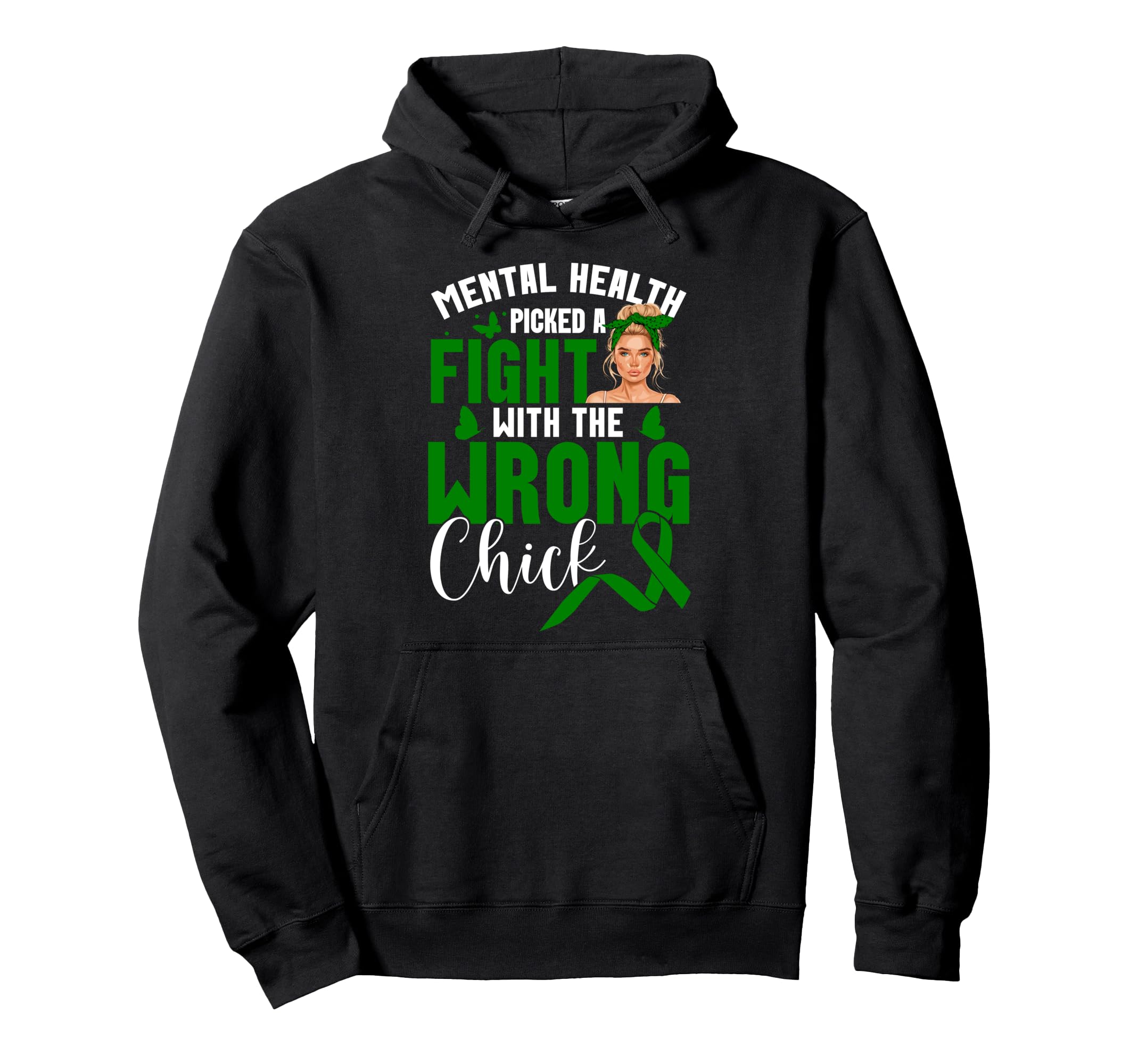 Mental Health Awareness Fight Wrong Hoodie - Graphic Print for Adults - T-Shirt, Sweatshirt, Hoodie