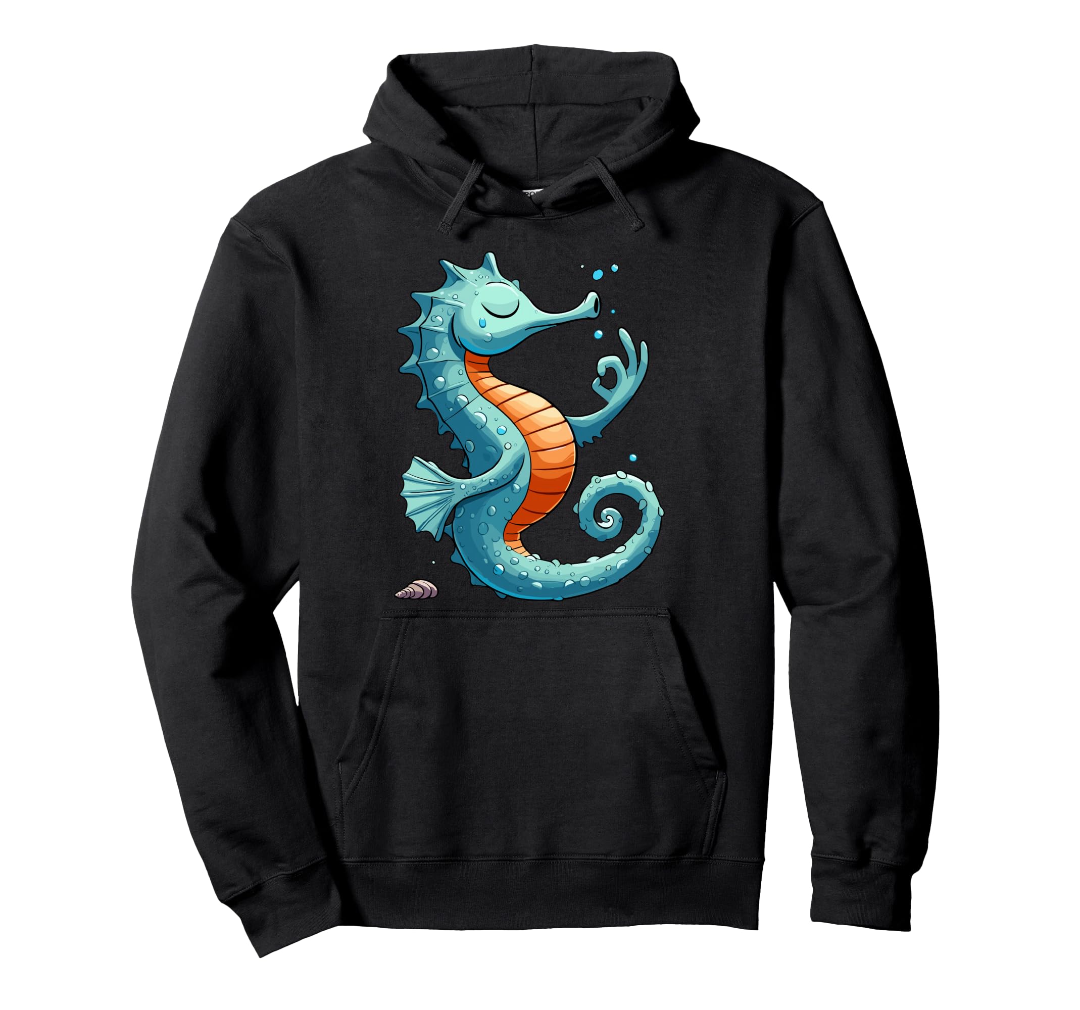 Meditation Seahorse Yoga Pose Hoodie - Streetwear Style for Adults - T-Shirt, Sweatshirt, Hoodie