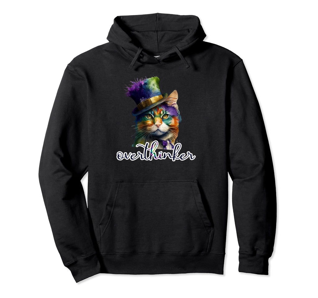 Overthinking Cat Meme Overthinker Hoodie - Casual Everyday Wear Unisex - T-Shirt, Sweatshirt, Hoodie
