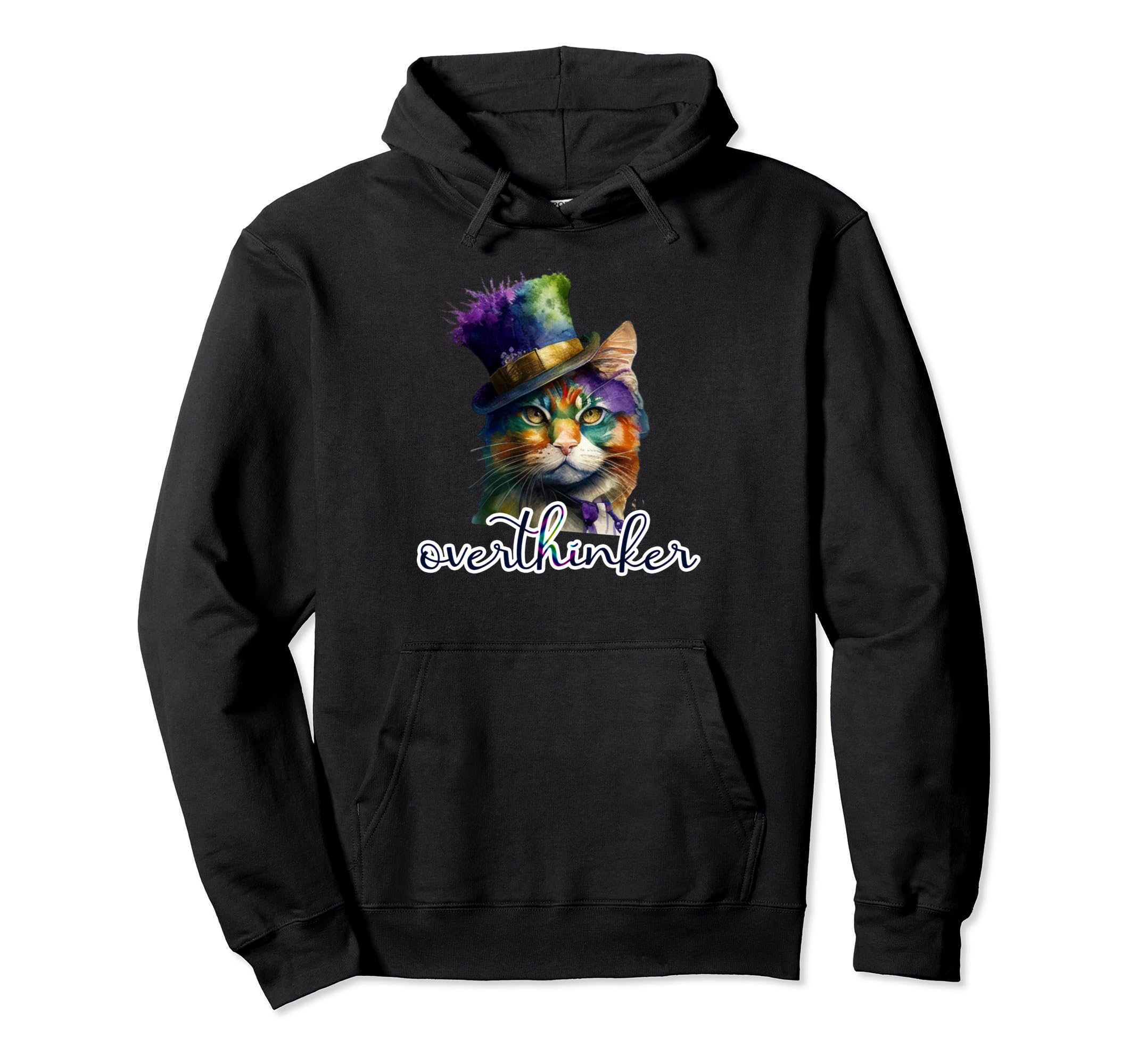 Overthinking Cat Meme Overthinker Hoodie - Casual Everyday Wear Unisex - T-Shirt, Sweatshirt, Hoodie