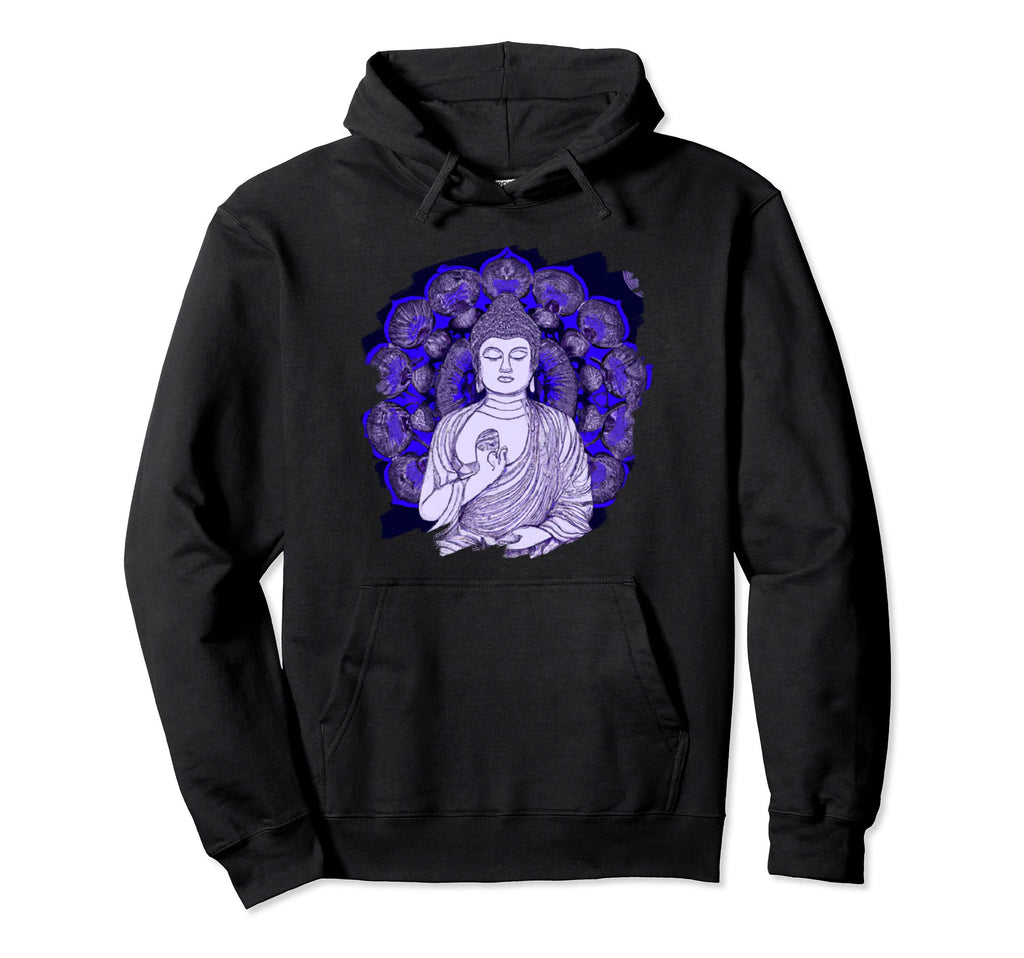 Zen Buddha Mandala Spiritual Asian Hoodie - Minimalist Print Unisex - T-Shirt, Sweatshirt, Hoodie