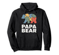 Autism Dad Papa Bear Autistic Child Hoodie - Minimalist Print for Adults - T-Shirt, Sweatshirt, Hoodie