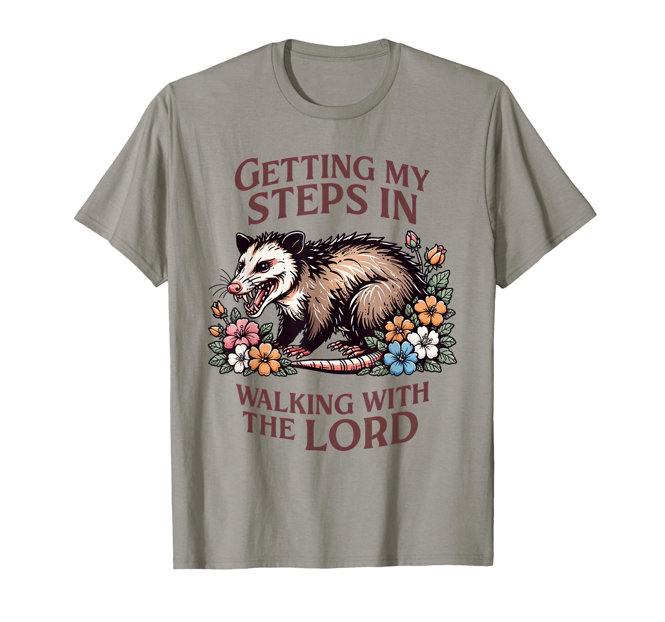Getting My Steps Walking Lord Opossum T-Shirt - Custom Art Print for Adults - T-Shirt, Sweatshirt, Hoodie