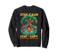 Stay Capy Capybara Zen Forest Sweatshirt - Fun Novelty Design for Adults - T-Shirt, Sweatshirt, Hoodie